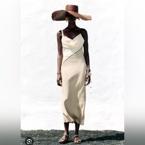 Zara Contrast Midi Dress